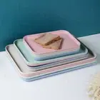 Cutlery Tray Bread Pan Eco-friendly Wheat Straw Tray Rectangular Tray Kitchen