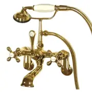Elements Of Design DT0512AX Triple Handle Wall Mounted Clawfoot - Brass
