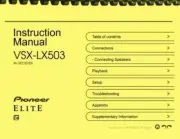 Pioneer Elite VSX-LX503 AV Receiver OWNER'S MANUAL