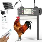 Automatic Solar Chicken Coop Door with WiFi, Remote Control, LCD Display, Light Sensor, Timer