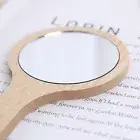 Small Portable Wood Makeup Mirror Round Cosmetic Mirror Circles Pocket Mir!7 WIV