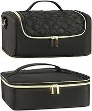 [Generic] Nail Lamp Storage | Nail Polish Organizer | Travel Nail Case | Portable Manicure Case | Double-Layer Storage | Portable Travel Nail Tech Carrying Case for Nail Lamp Nail Stuff Manicure Tools
