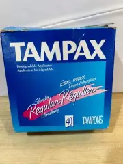 Vintage 1998 Tampax Tampons Regular Slender Movie Prop Open Box