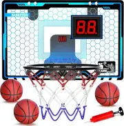 HopeRock Indoor Mini Basketball Hoop for Kids, Hoops Over The Blue