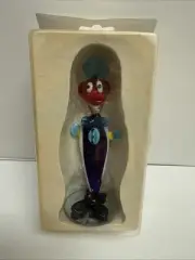 Vintage Murano Style Smiling Clown Art Glass Beautiful Colors! #2