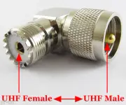 10pcs Brass UHF PL-259 Male to UHF SO-239 Female Right Angle RF Coaxial Adapter
