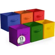 Sorbus 13" Large Cube Storage Bins (6 Pack Multi)
