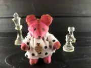Pink handmade artist teddy bear Plush bears toy Christmas gift for Blythe