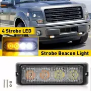 Car Truck White Beacon Quality Hazard Warning Flash Light Strobe Amber LED (for: Volvo)
