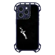 iPhone 16 Pro Ultra Bounce Case MagSafe Compatible Astronaut Skeleton Gravity Black and White