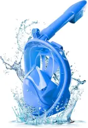 Kids Snorkel Mask Full Face,Snorkeling Gear with Camera Mount 180 Degree Pano...