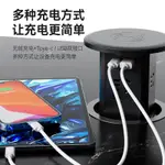 【LINKAGE】2023全新110V 四面USB TYPE-C 快充插座臺灣在地氣動升降插座廚房辦公會議島臺臥室書房臺