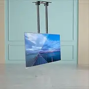 Ceiling TV Mount, Adjustable TV Mount Bracket, 2 Post Single Screen TV Mount, Tilt TV Mount for 55-120 Inch TVs, Ceiling Mount, VESA Max 900x600mm