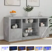 Sideboard with LED Lights Storage Cabinet Cupboard Living Room Bedroom vidaXL