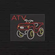 ATV Sign for Business Displays | LED Flex Neon | 31"W x 24"H x 1"D