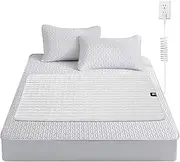 Grounding Mat for Bed, Silver Fiber Grounding Blanket – Stress & Pain Relief, Enhanced Sleep, Inflammation Reduction, Balance Restoration - Gifts for Women | White 35"x50"
