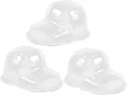 HANABASS 3 Sets Transparent Baseball Cap Display Stand Durable Hat Storage Rack for Home Shop Use Convenient Cap Holder to Maintain Shape for Closet Dresser Organization