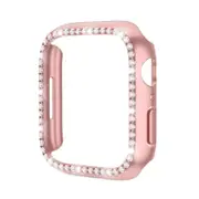 Nevenka Shiny Apple Watch Case Single Row Diamond for iWatch 8 7-OMRoseGold