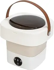 Portable Washing Machine, Mini Folding Washer,with Small Foldable Drain Basket for Underwear, Socks, Baby Clothes, Travel, Camping, RV, Dorm, Apartment