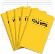 Field Notebook - 3.5"X5.5" - Yellow - Lined Memo Book - Pack of 5