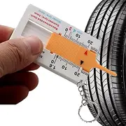 Tyre Tread Checker - Tread Gauge Tool | Tire Depth Accurate Measurement Tool, Accurate Measurement for Motorcycle, Truck, Tire Ruler Portable Tyre Checker with Keychain for Car