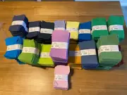 RIC Danish Organic Cotton Multi-Use Cloths, Bundle of 6 Cloths, Various Colours
