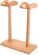 Headset Stand Headset Holder Wooden Dual Headphone Stand Gaming Headset Holder Universal Desk Headphone Storage Table Display Rack Headset Stand Desktop Headset Holder (Color : Beech)