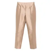 [Alberta Ferretti] Alberta Ferretti Satin-finish Trousers 44 IT NEUTRALS