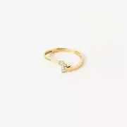 Cross and heart stackable ring, Moissanite band Gold plated 925 Silver gift ring