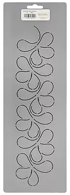 Feather Quilting Stencils 3" Simple Flower Border Continuous Line Quilt Patterns