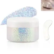 Glitter Cream for Body & Face, Quick-Drying Liquid Cream Eyeshadow, Long Lasting Sparkling Eye Glitter Makeup for Party Halloween Festival