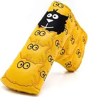 [barudan golf] Putter Cover Blade Putter Cover Golf Club Headcover Magnetic for Scotty Cameron Select Newport 2 Yellow Synthetic Leather Thick for Golfer Protect Golf Clubs Protector for Men Kids