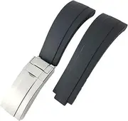 [GUMMMY] 20mm 21mm Rubber Watchband For Rolex GMT OYSTERFLEX Daytona Submariner DEEPSEA Seiko Waterproof Strap