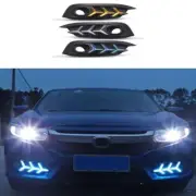 2pcs Led DRL Day Running Light Lamp Streamer 3-Color For Honda Civic 2016-2018 (for: Honda Civic)