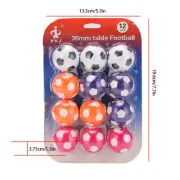 12pcs Multicolor Indoor Table Soccer Football Game Replacement Tabletop Game Dp