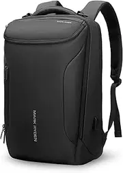 [MARK RYDEN] Water-Proof Business Laptop Backpack Markryden Large-Capacity Modern Rucksack Bags for Men with USB Charging Port for School Travel Work Fits 17.3/15.6 Inch Laptop (Black (New)) black Size: one-size