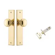 Iver Paddington Door Knob on Chamfered Backplate Passage Kit