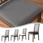 T-shaped jacquard fabric home hotel dining chair leisure chair strap chair cover