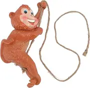 OKJHFD Swinging Monkey Outdoor Statue Ornament, Swing Monkey Statue Ornament Resin Hand Painted Vivid Animal Sculpture Pendant for Garden Lawn Patio Yard Porch Christmas Decoration