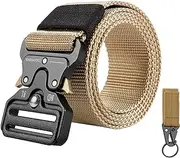 [KingMoore] Men's Tactical Belt Heavy Duty Webbing Belt Adjustable Military Style Nylon Belts with Metal Buckle