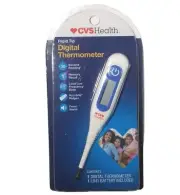 CVS Health Rigid Tip Digital Display Thermometer 30 Second Alarm-Free Shipping