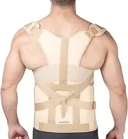 Wonder Care Spine and Back Support - Back Support Belt Lower Back, Pain Relief Belt for Neck, Back, Shoulders, Posture Corrector for Men and Women, Fully Adjustable Brace Lower & Upper Back Pain-S