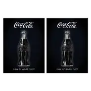 2PK Nostalgic Art Fridge Rectangle Magnet Coke Sign of Good Taste 6x8cm