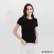 Hang Ten-女裝-有機棉圓領腳丫短袖T恤-黑色
