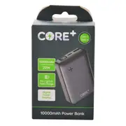 Core Essentials Type-C/USB-A 10000mAh Dual Power Bank Portable 22.5W Black