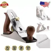 Precision Adjustable Hand Plane with 2-Inch Blade & Wooden Handles - No. 4