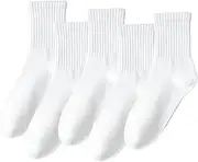 [PCOIUYI] 6 pairs crew socks for womens, No pilling socks,Casual thin Socks and cozy socks 5-9