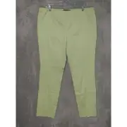 Brooks Brothers Pants Womens 12 Green Natalie Fit Flat Front Tapered Leg 346
