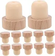 CIYODO 20pcs Wooden Wine Stopper Wine Bottle Decor Glass Bottle Stopper Bottle Cork Wine Cork Corks for Wine Cork Stoppers Wine Bottle Stoppers Cork Bulk Wine Caps Sealers