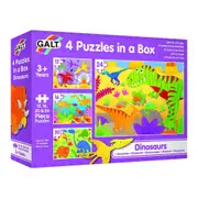 Galt 4 Jigsaw Puzzles In A Box Dinosaurs Early Leanring Kids/Childrens Toy 3y+